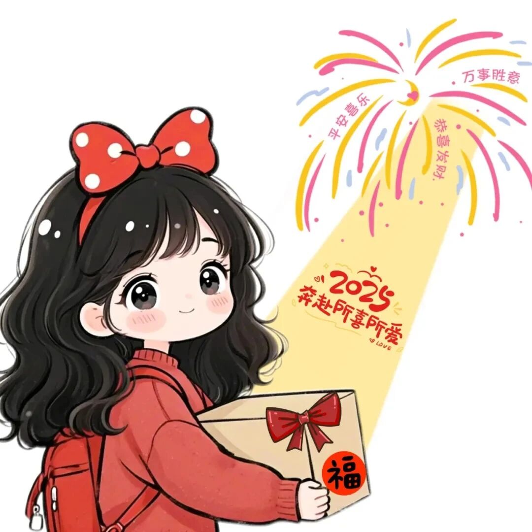 zhuufxiangziduoliya2025蛇年新年卡通情侣头像
