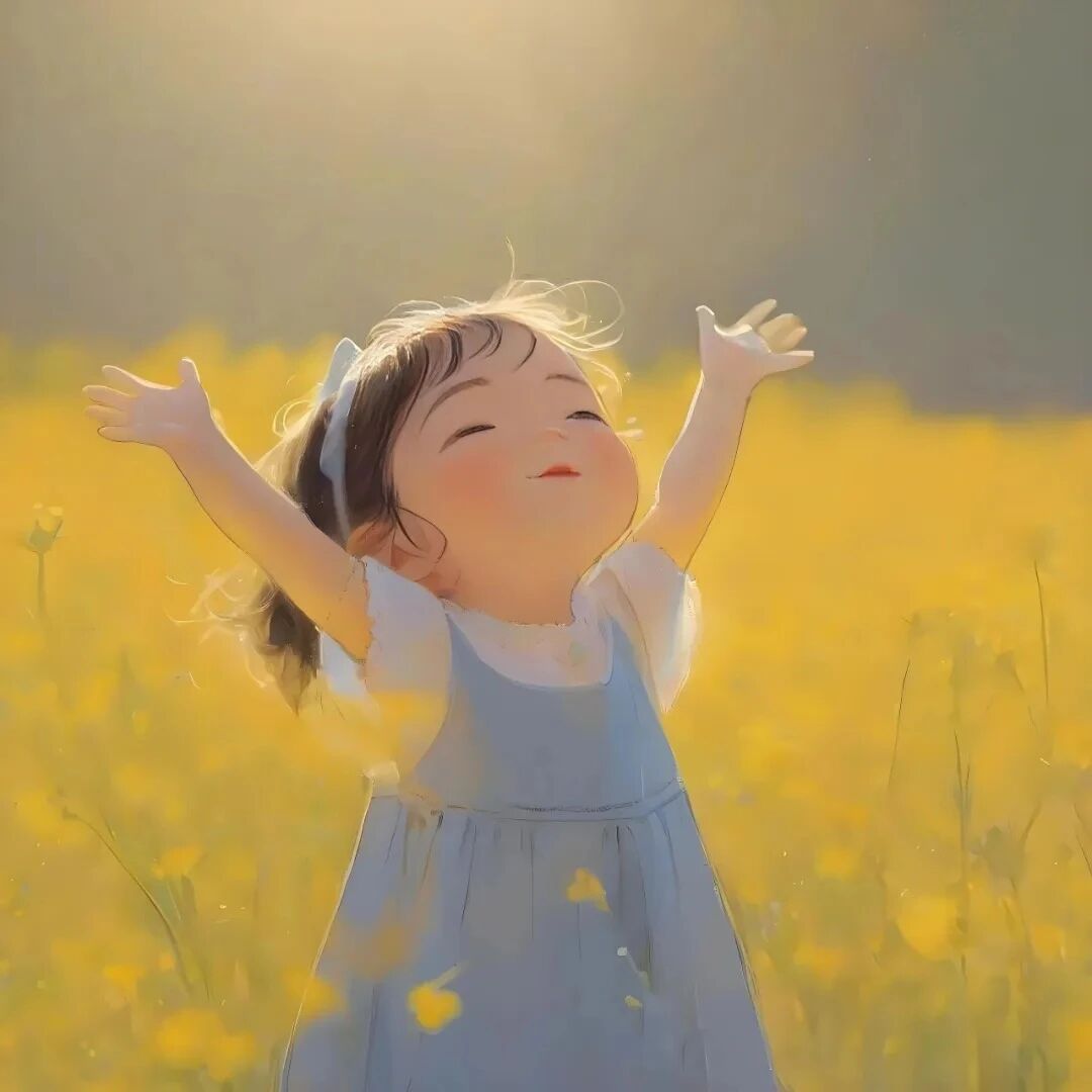 zngyaguangmantiege唯美阳光四人闺蜜头像插画闺蜜头像