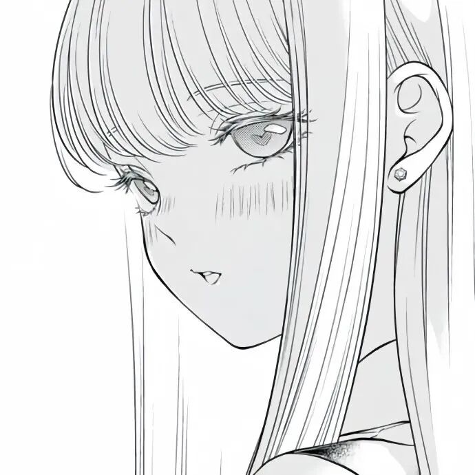 黑白动漫头像女