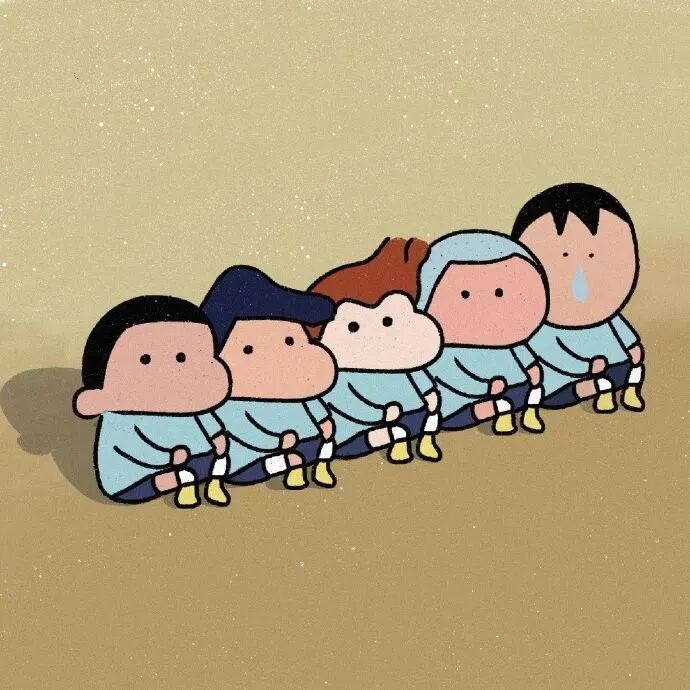沙雕搞怪蜡笔小新围观小白卡通头像