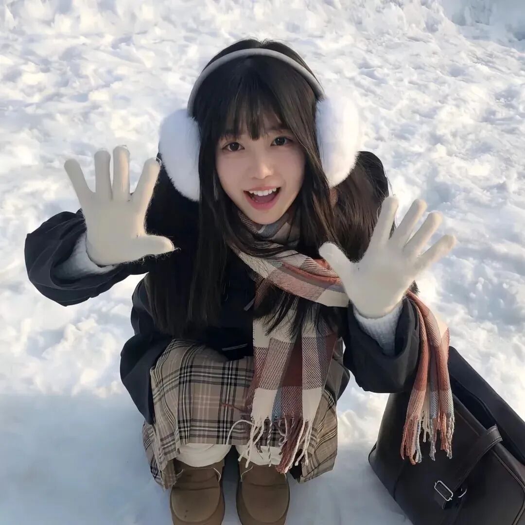 冬天手势小众女生头像