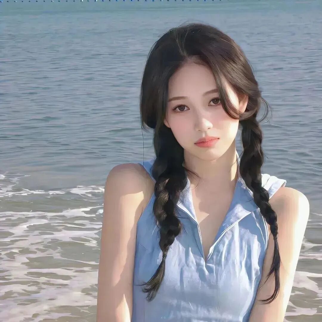 海边温柔女生头像