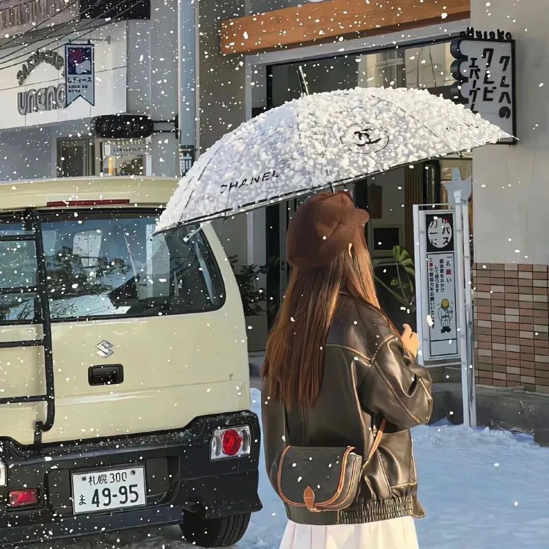 撑伞氛围感背影不露脸女生头像