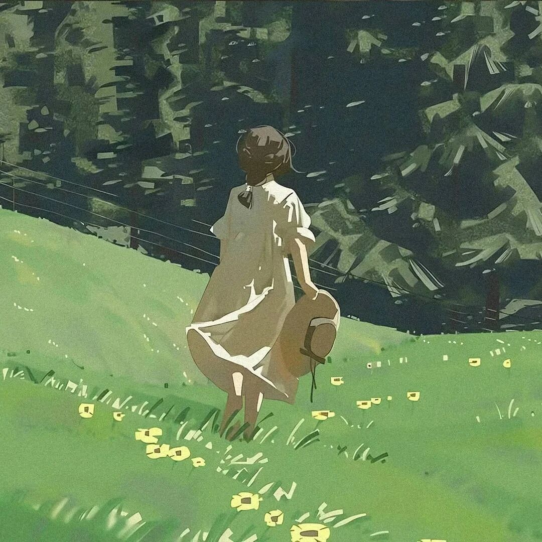小清新插画动漫头像女