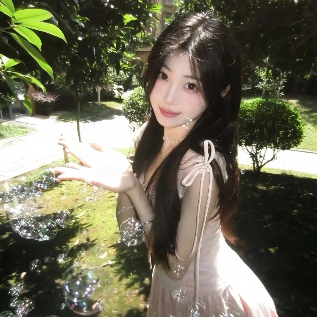 泡泡温柔女生头像