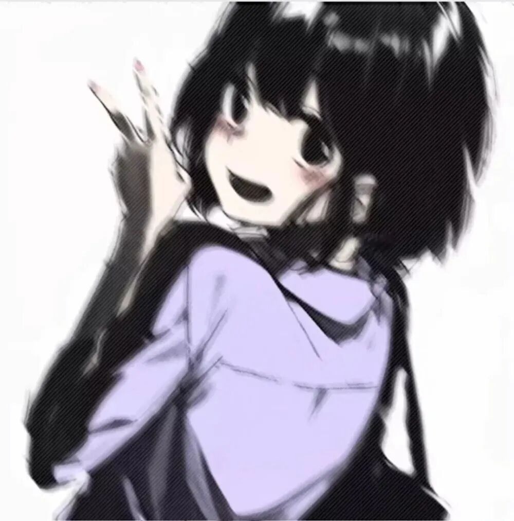 剪刀手朦胧感动漫头像女