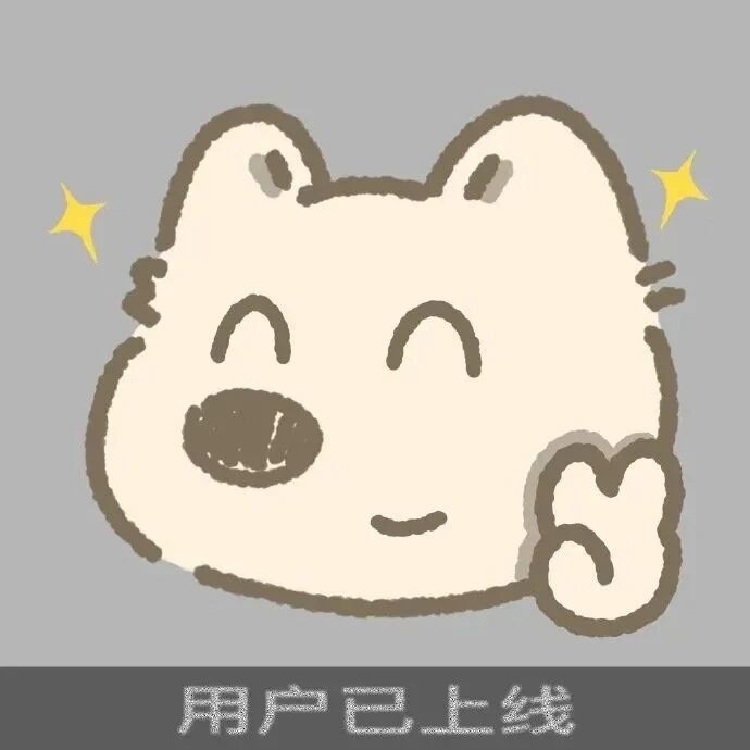 可爱放假文字狗狗卡通头像
