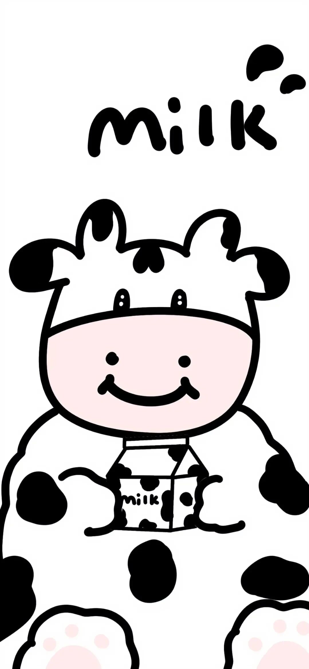 可爱奶牛插画壁纸