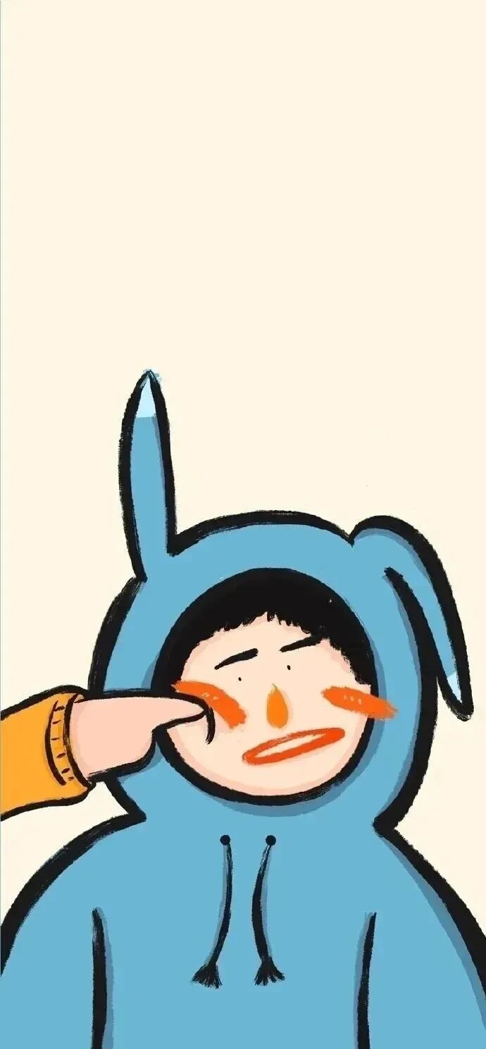 可爱情侣插画壁纸