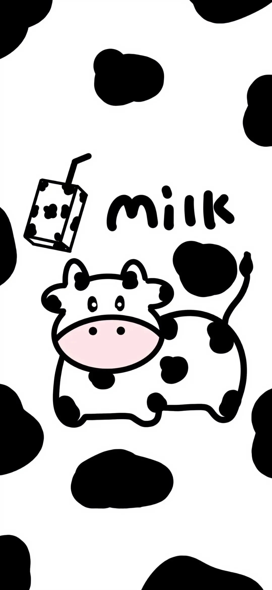 可爱奶牛插画壁纸