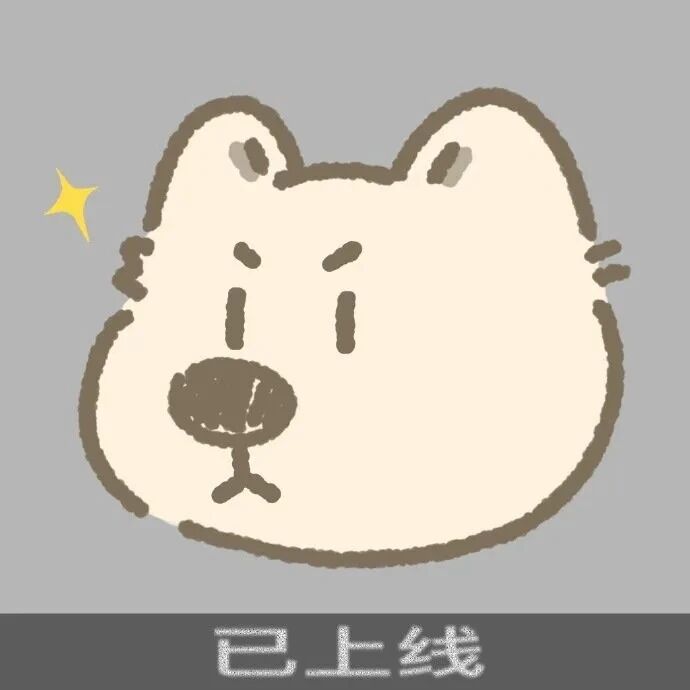 可爱放假文字狗狗卡通头像