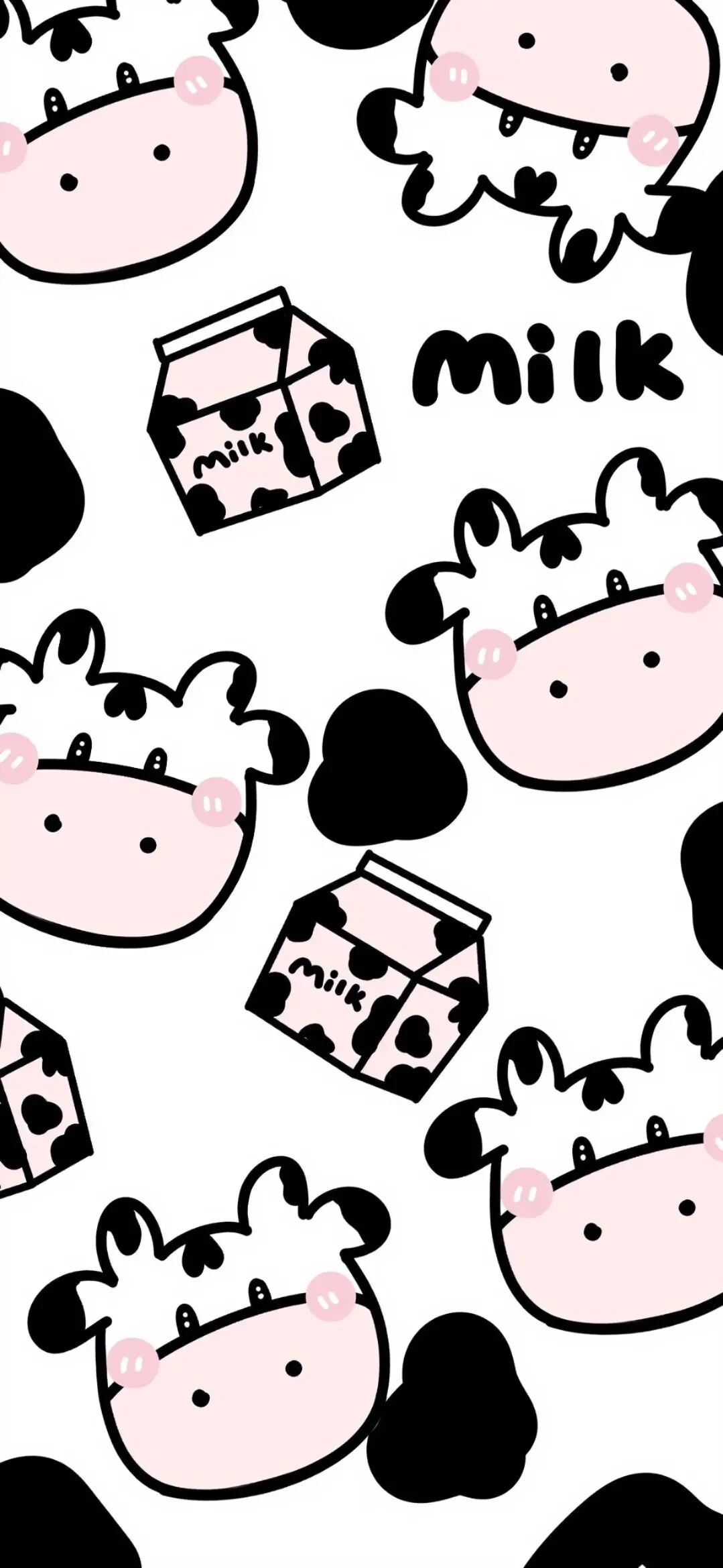 可爱奶牛插画壁纸