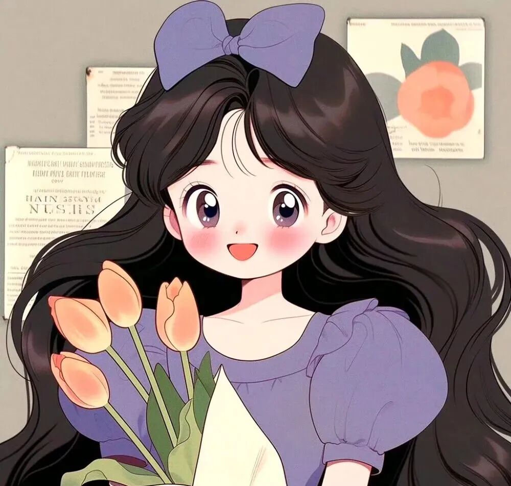 鲜花动漫头像女