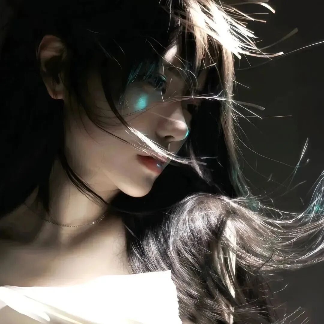 氛围感侧脸女生头像