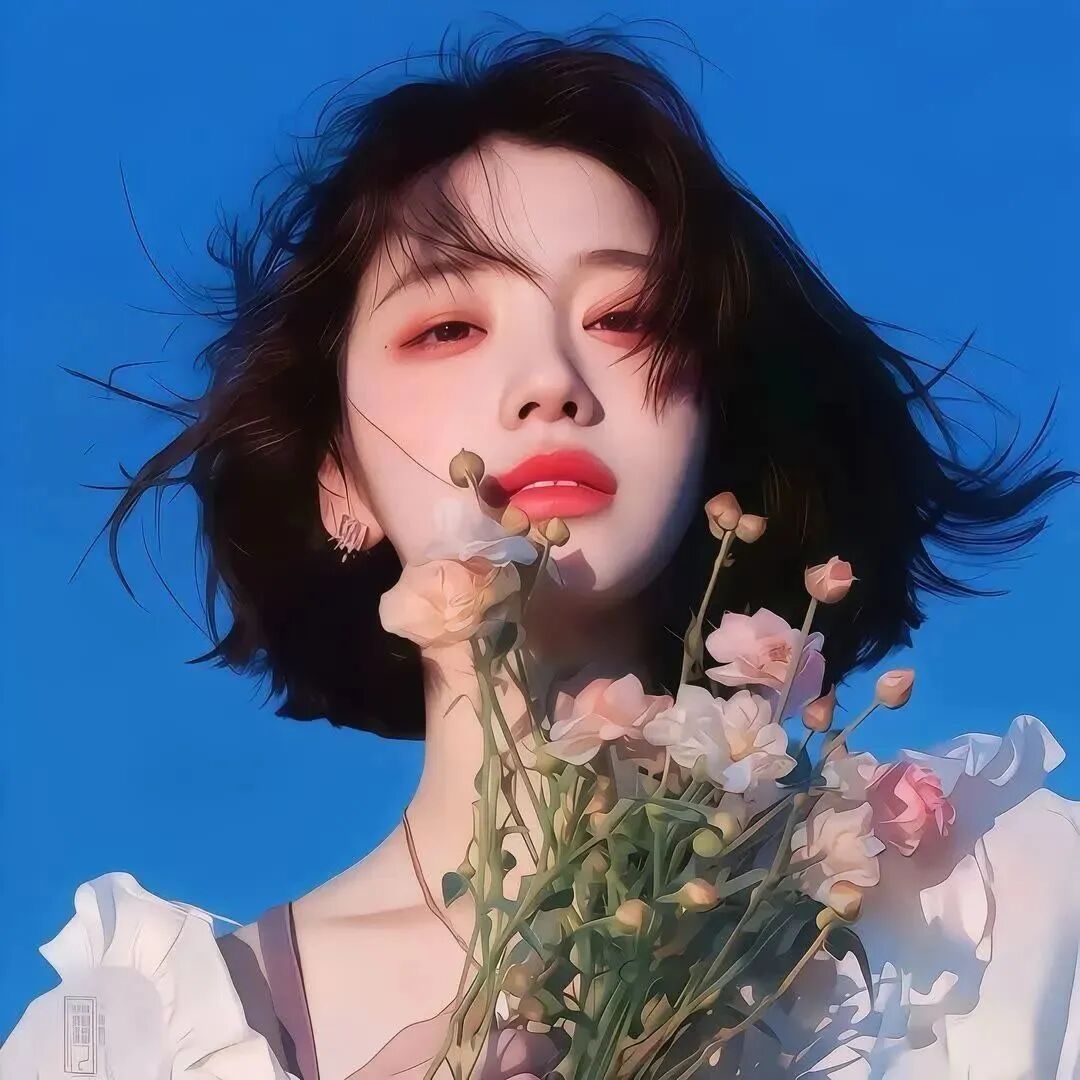 鲜花温柔女生头像