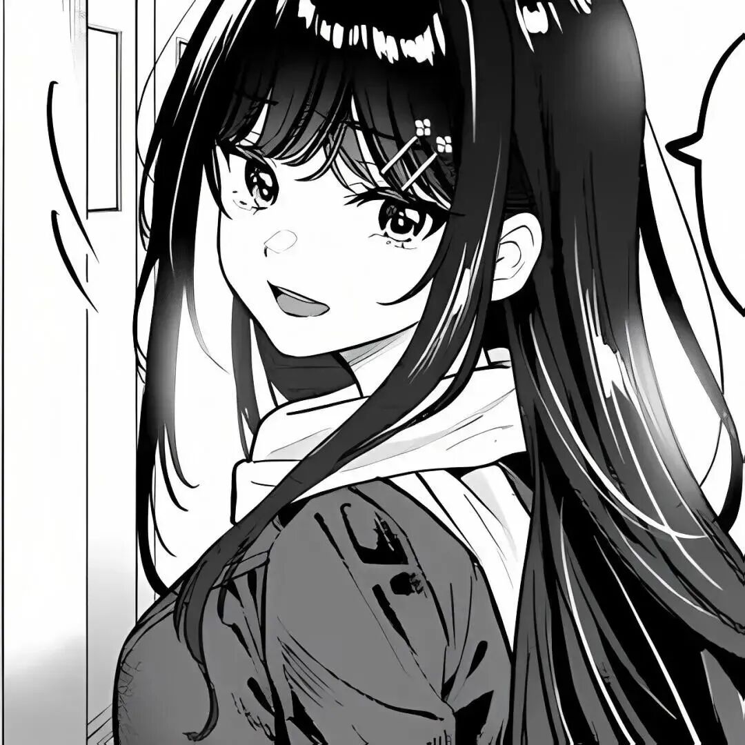 黑白动漫头像女