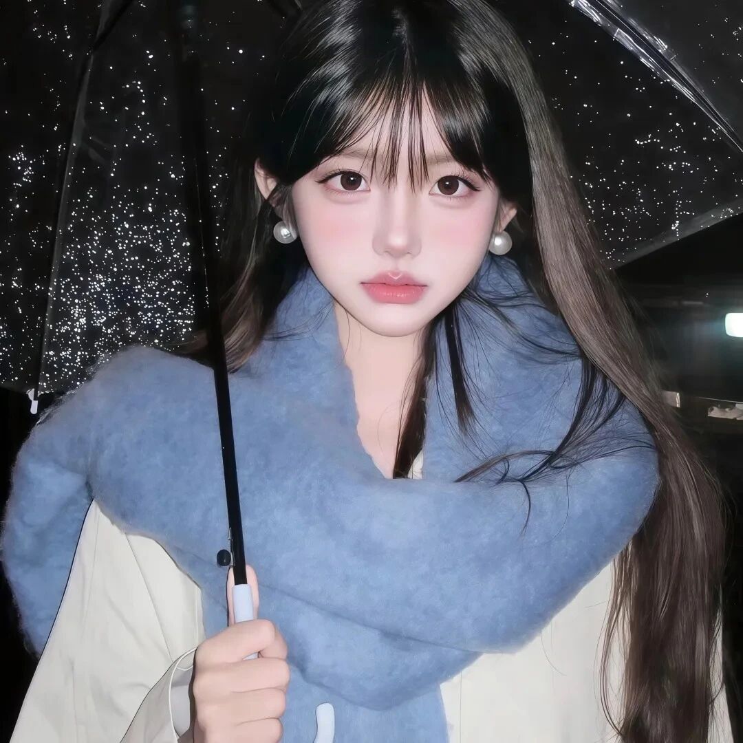 撑伞甜妹女生头像