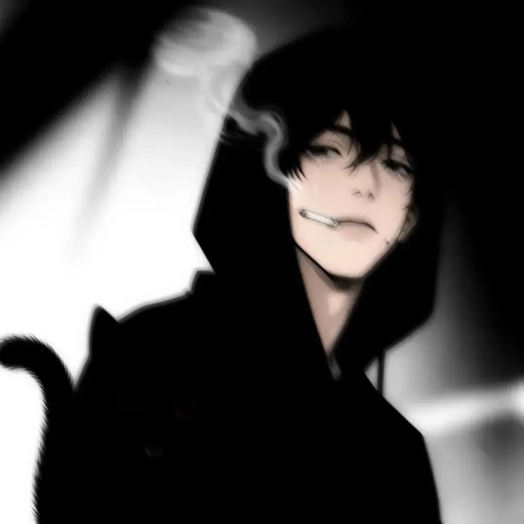 黑白动漫头像男