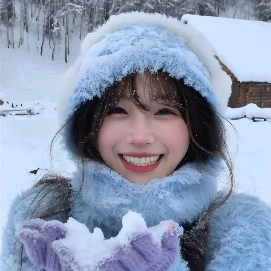 冬天爱笑小众女生头像