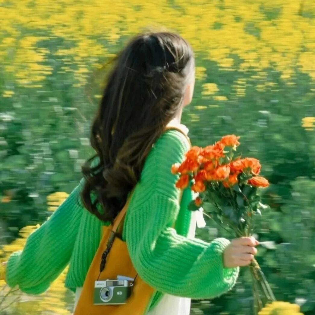 鲜花小清新不露脸女生头像