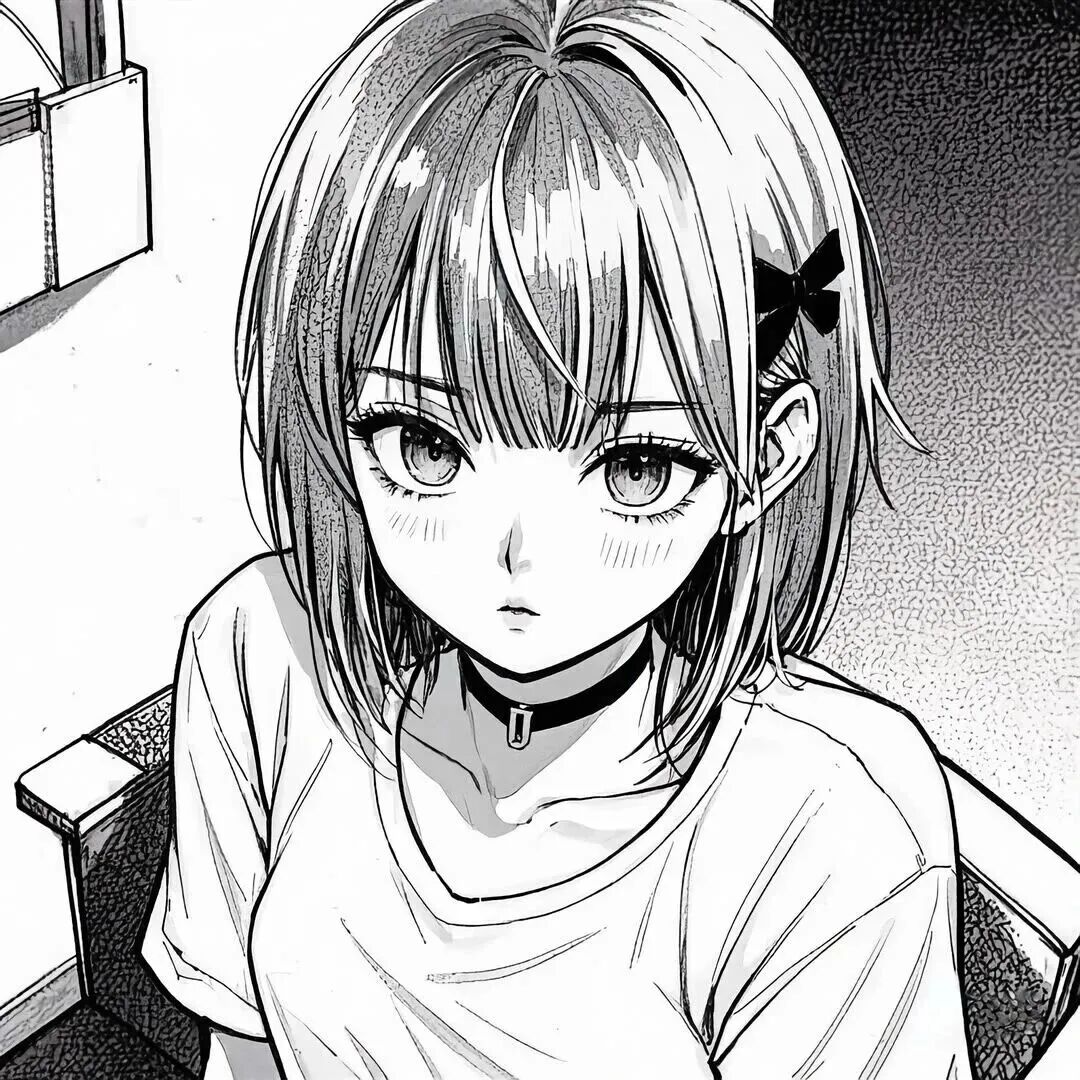 黑白动漫头像女
