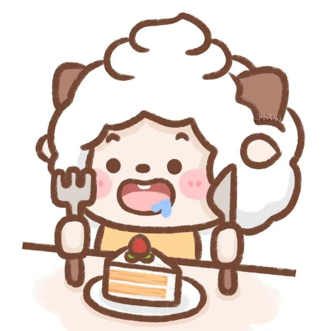 可爱白底懒羊羊卡通头像