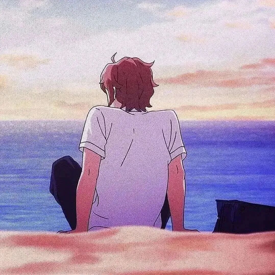 haibianjiaoxingdatui海边动漫情侣头像