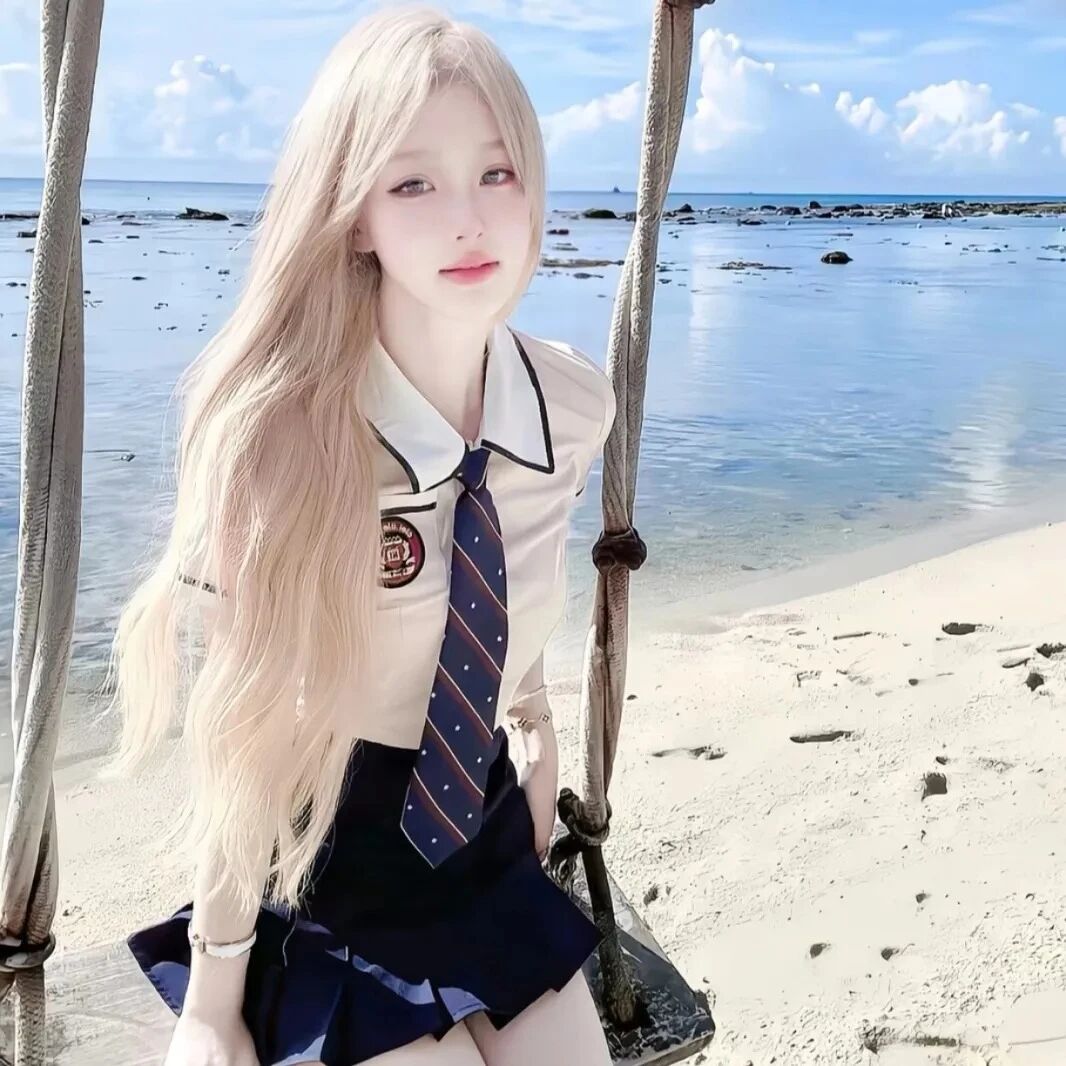 jk制服海边少萝女生头像
