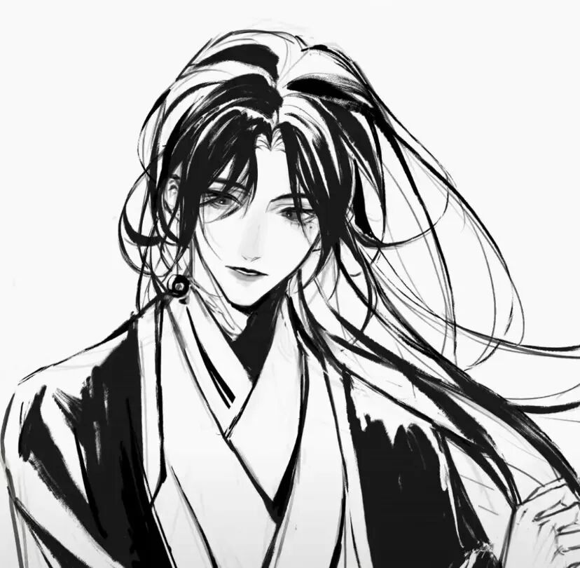 黑白古风头像男