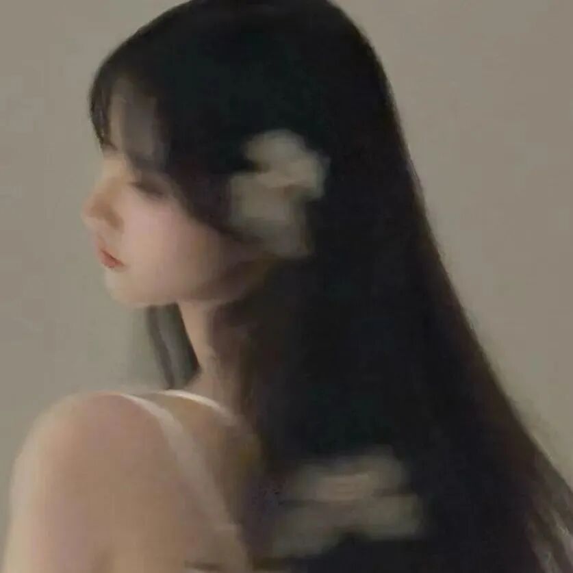 温柔侧脸女生头像