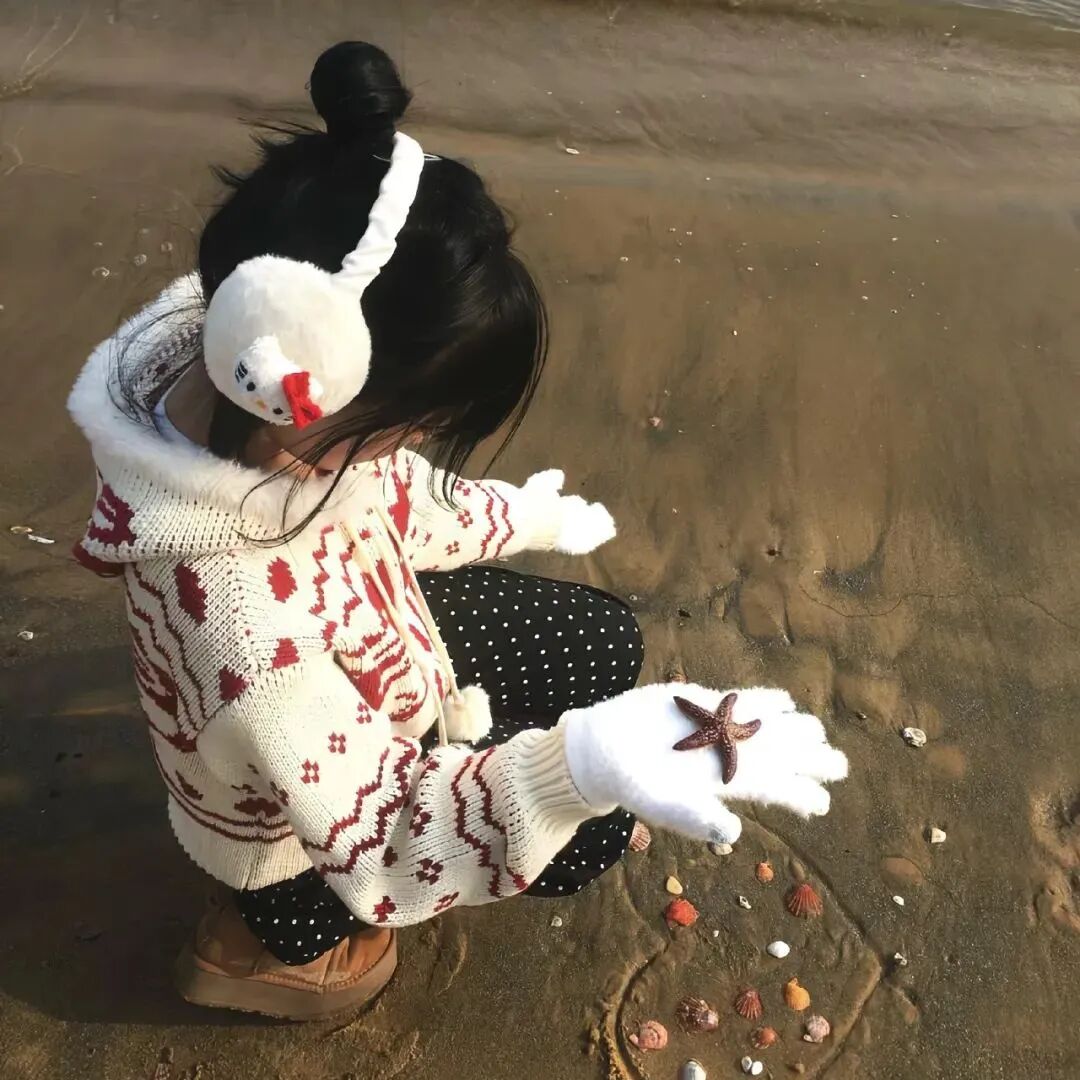 海边不露脸女生头像