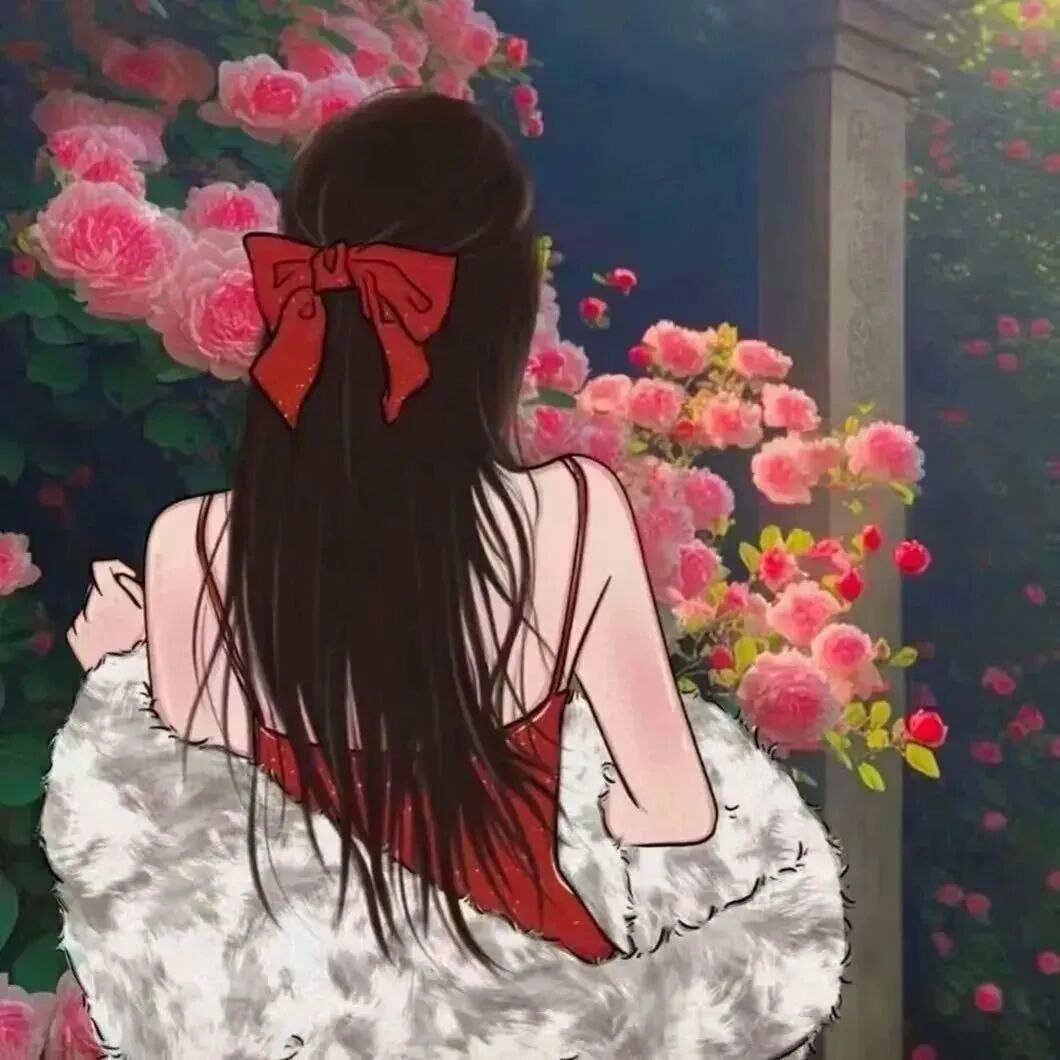 xianhuayangaiqing鲜花手绘情侣头像