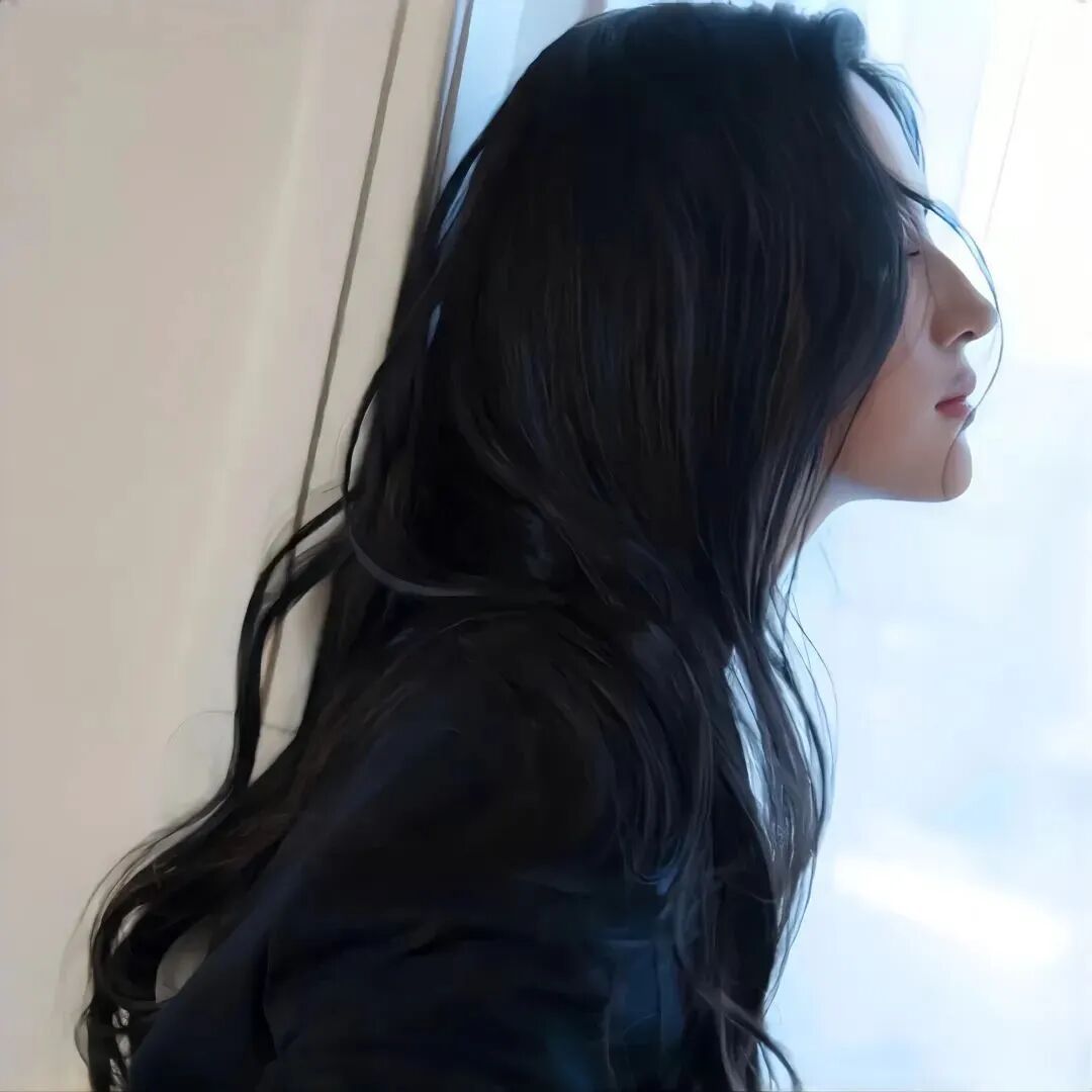 气质侧脸女生头像