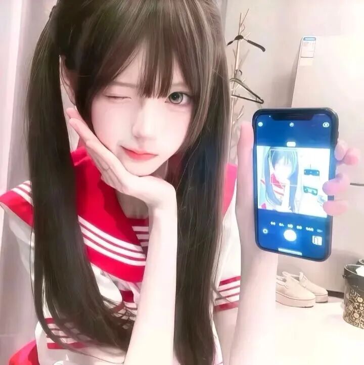自拍手机少萝女生头像