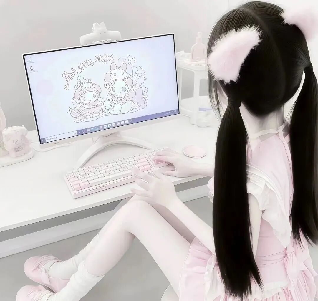 办公少萝不露脸女生头像