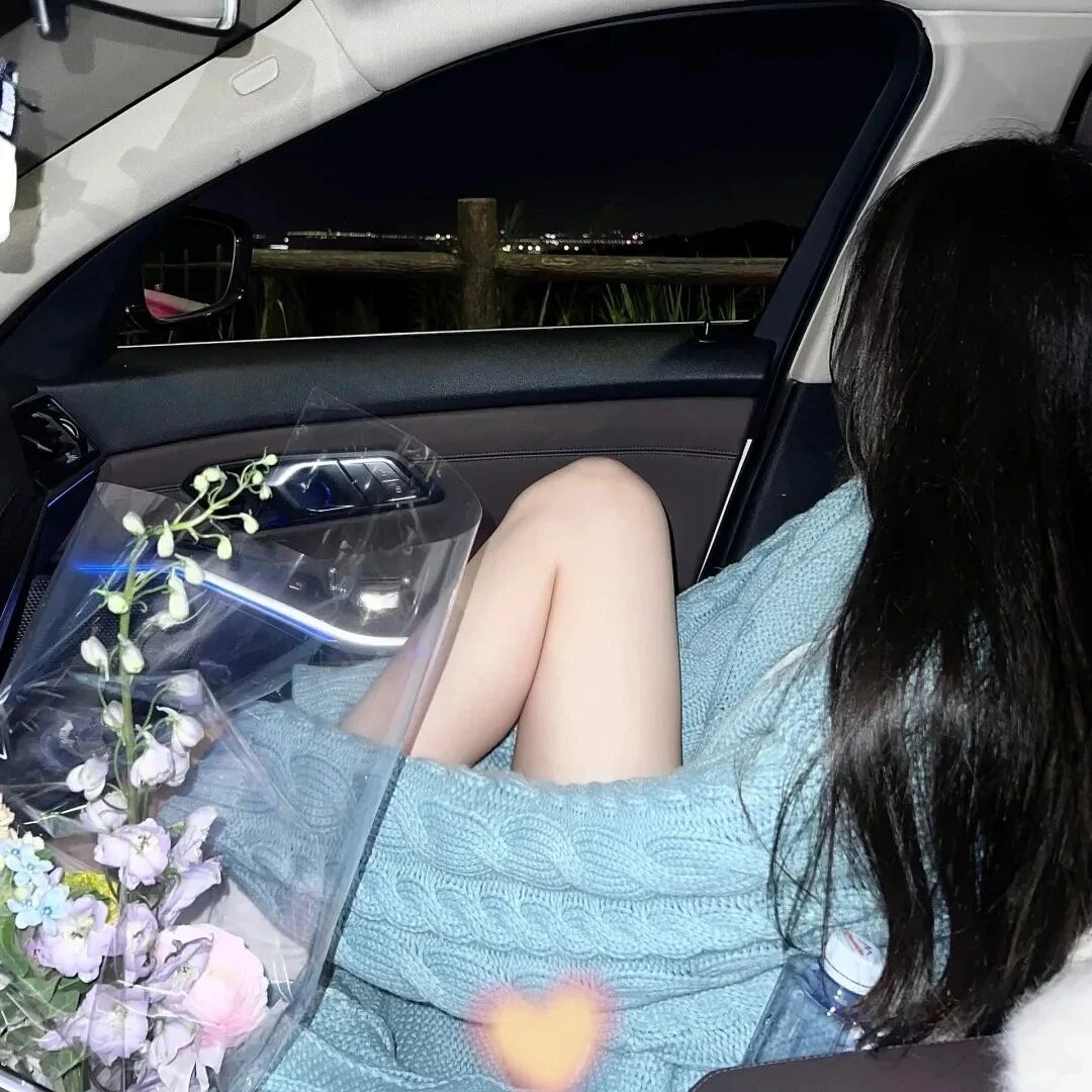 cheneibulungqgdazi车内鲜花不露脸二人闺蜜头像真人闺蜜头像