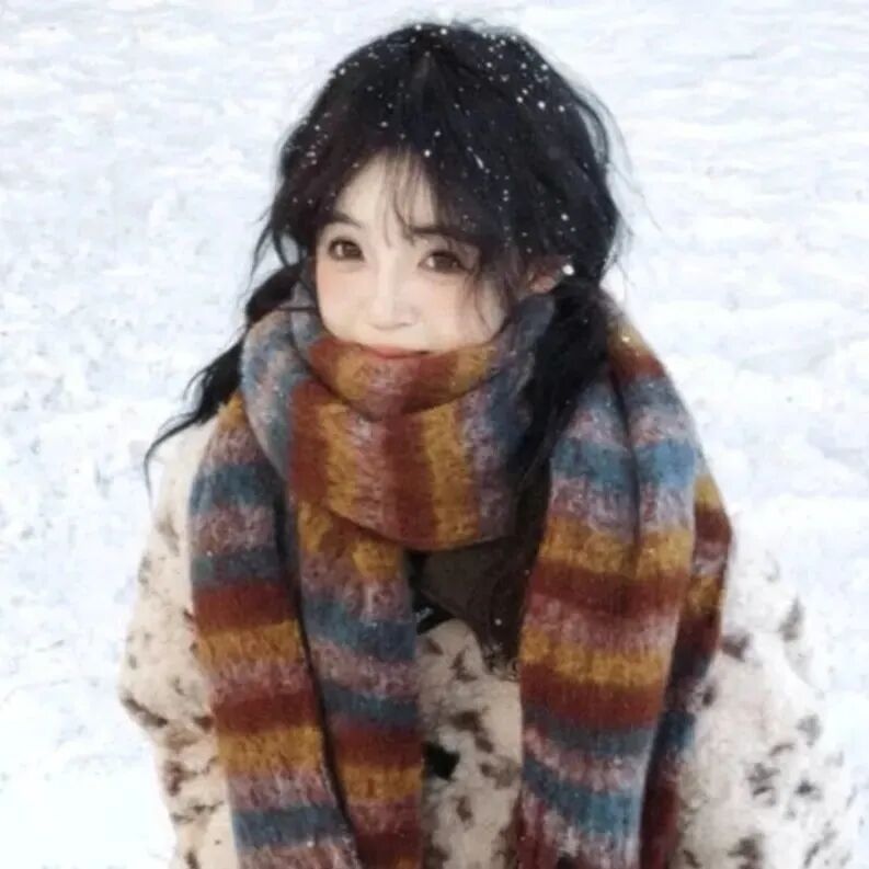 冬天氛围感甜妹女生头像