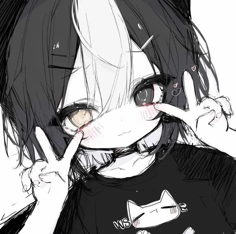 shoushilipozuaihe手势动漫情侣头像