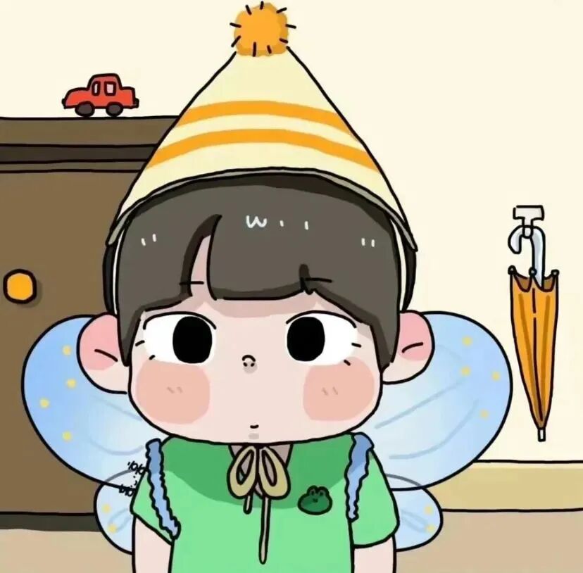 hudiecaiyiaihe可爱蝴蝶卡通情侣头像