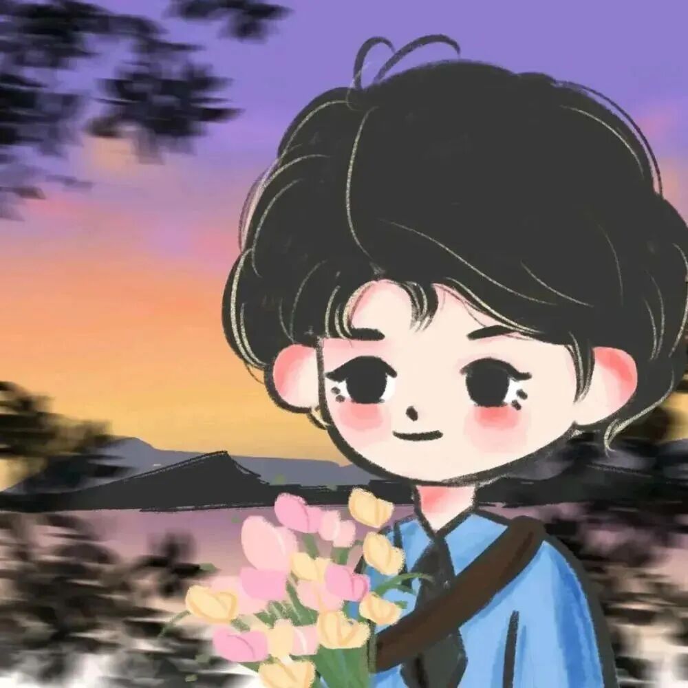 shuinazhehualove手绘情侣头像