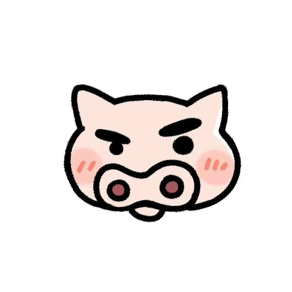 可爱蜡笔小新白底卡通头像
