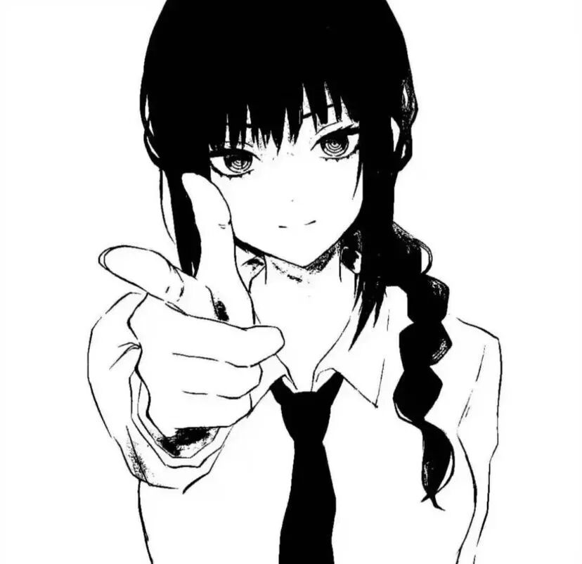 黑白动漫头像女