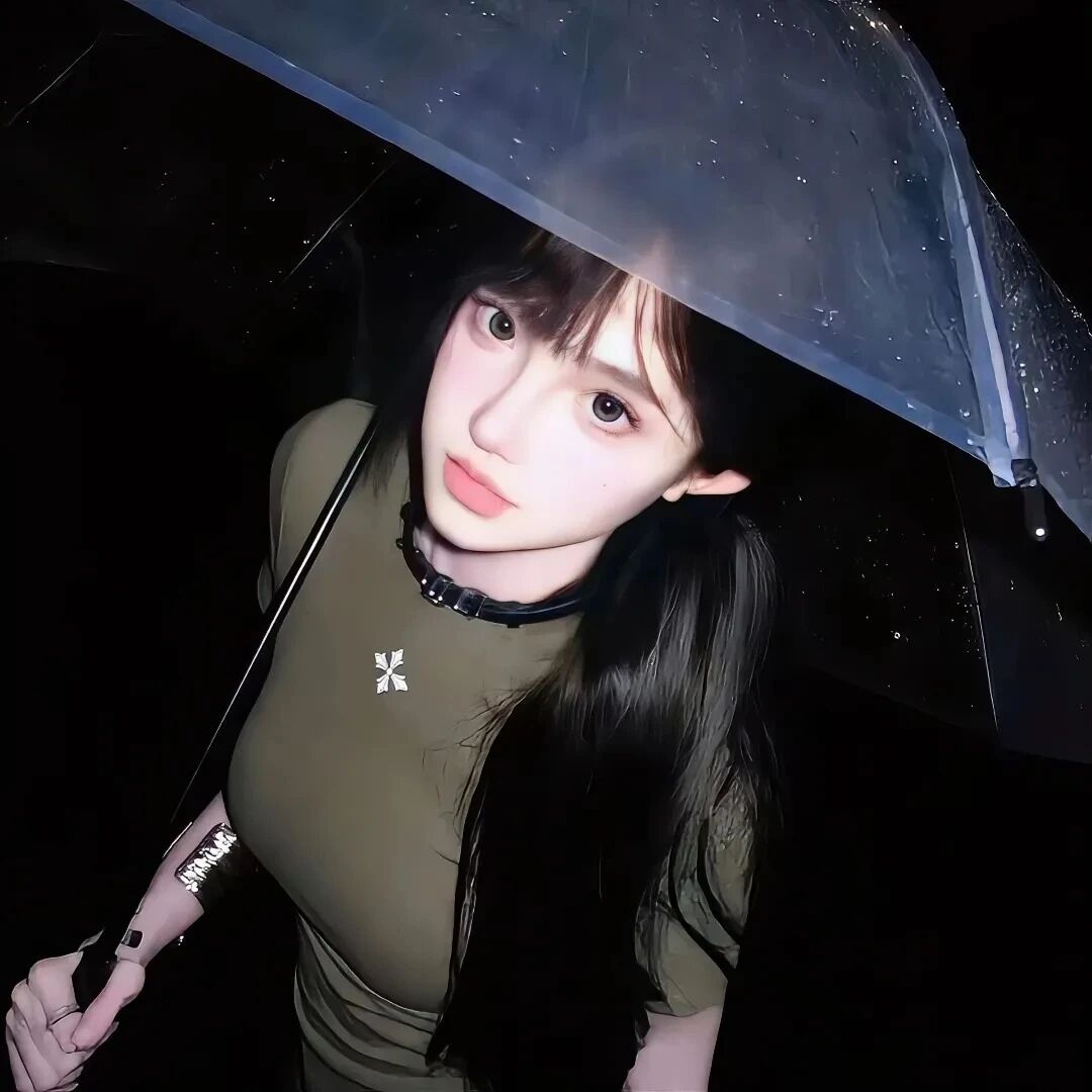 撑伞纯欲女生头像