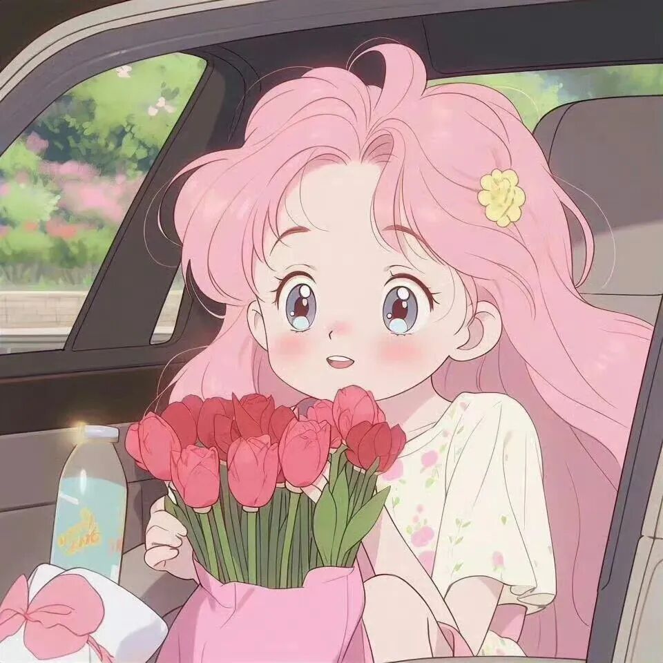 鲜花甜妹动漫头像女