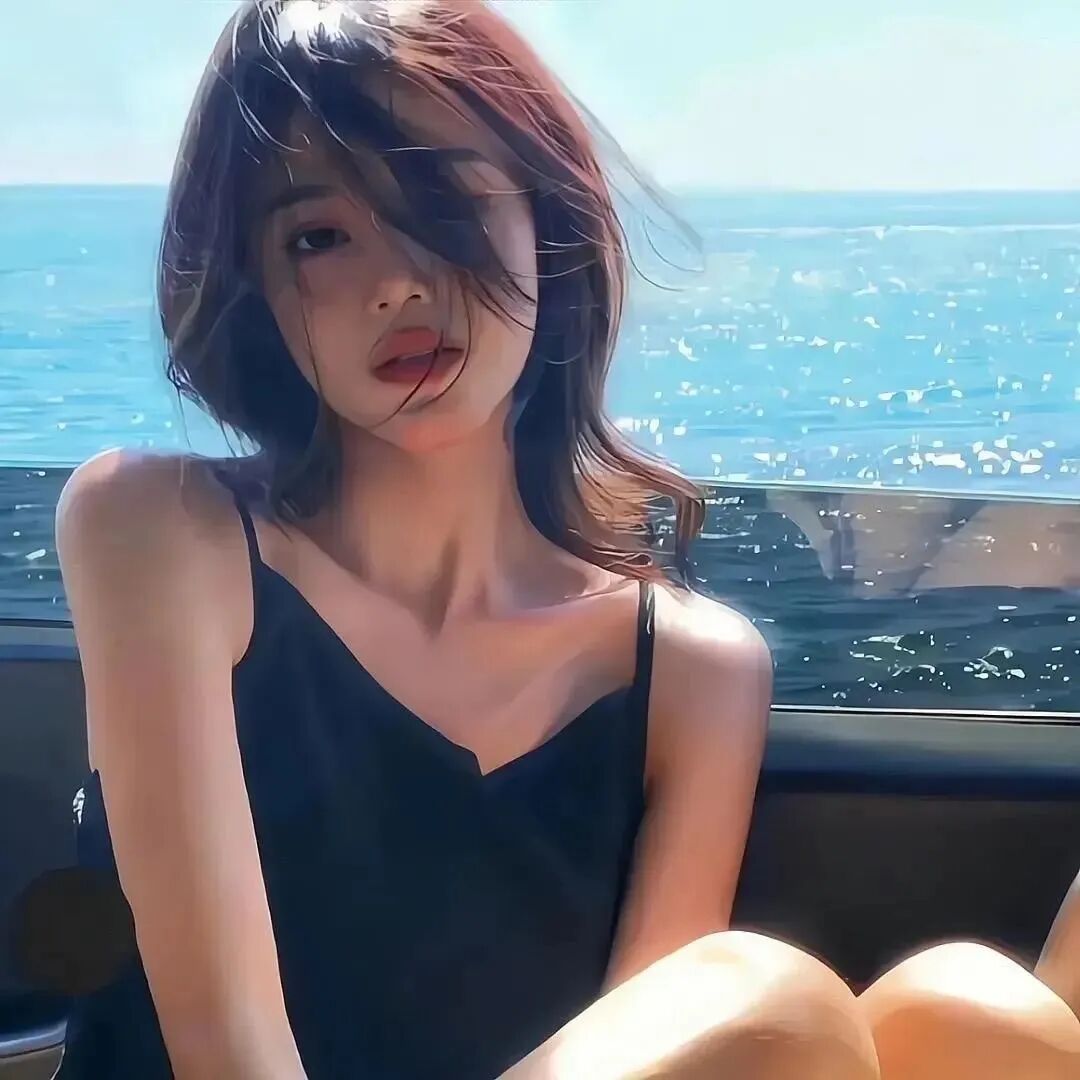 海边纯欲女生头像