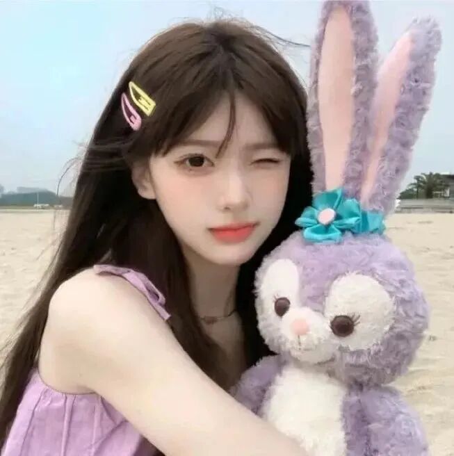 紫色系甜妹女生头像