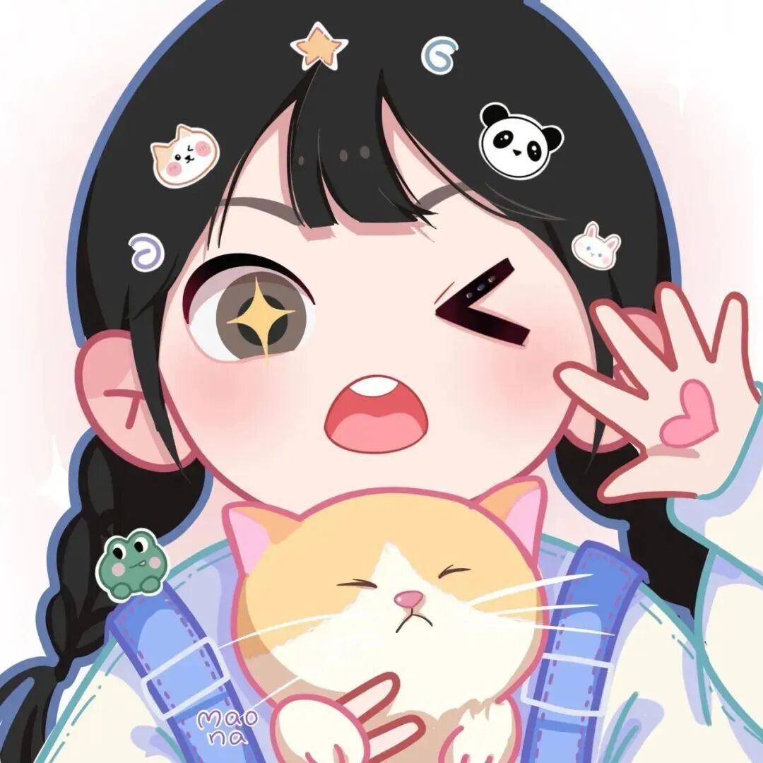 keaidmbgdflaopo抱着猫咪可爱动漫情侣头像
