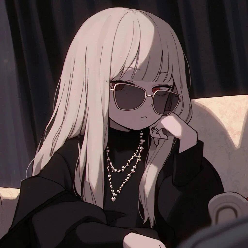 墨镜冷酷动漫头像女