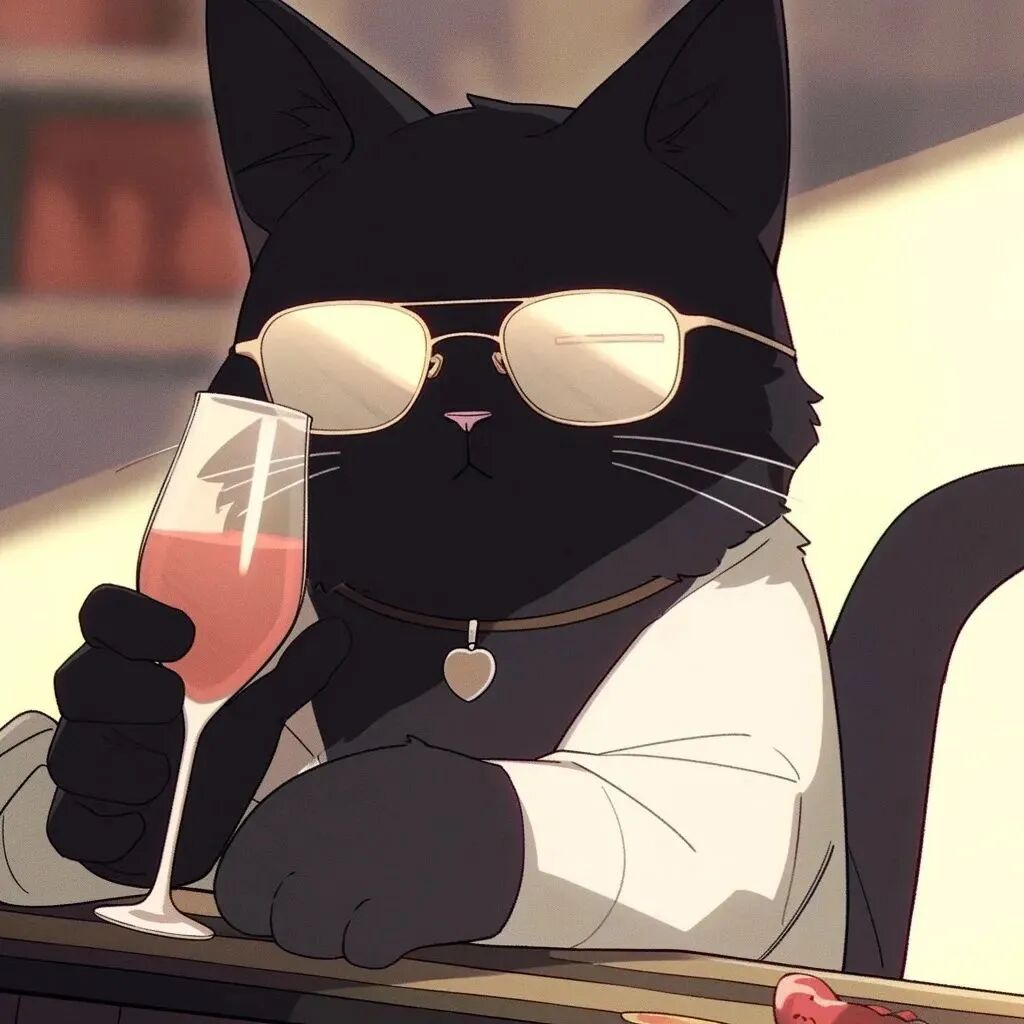 冷酷墨镜猫咪动漫头像
