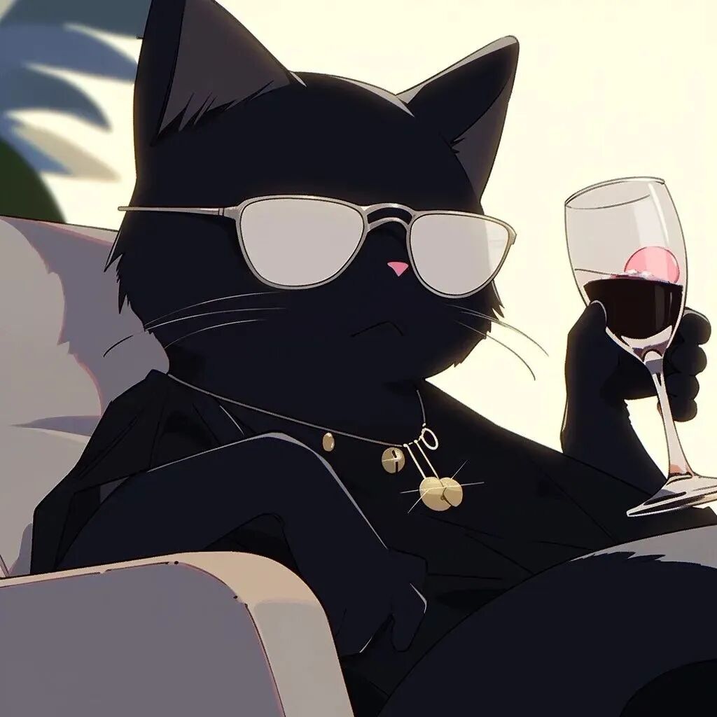 冷酷墨镜猫咪动漫头像